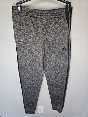 Adidas 3-Stripe Jogger Sweatpants Heather Gray Youth L 14/16